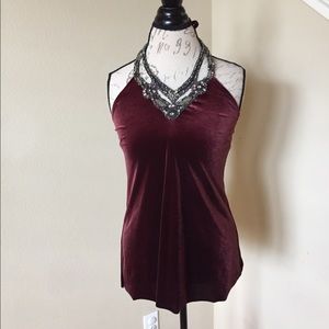 Burgundy Halter Top